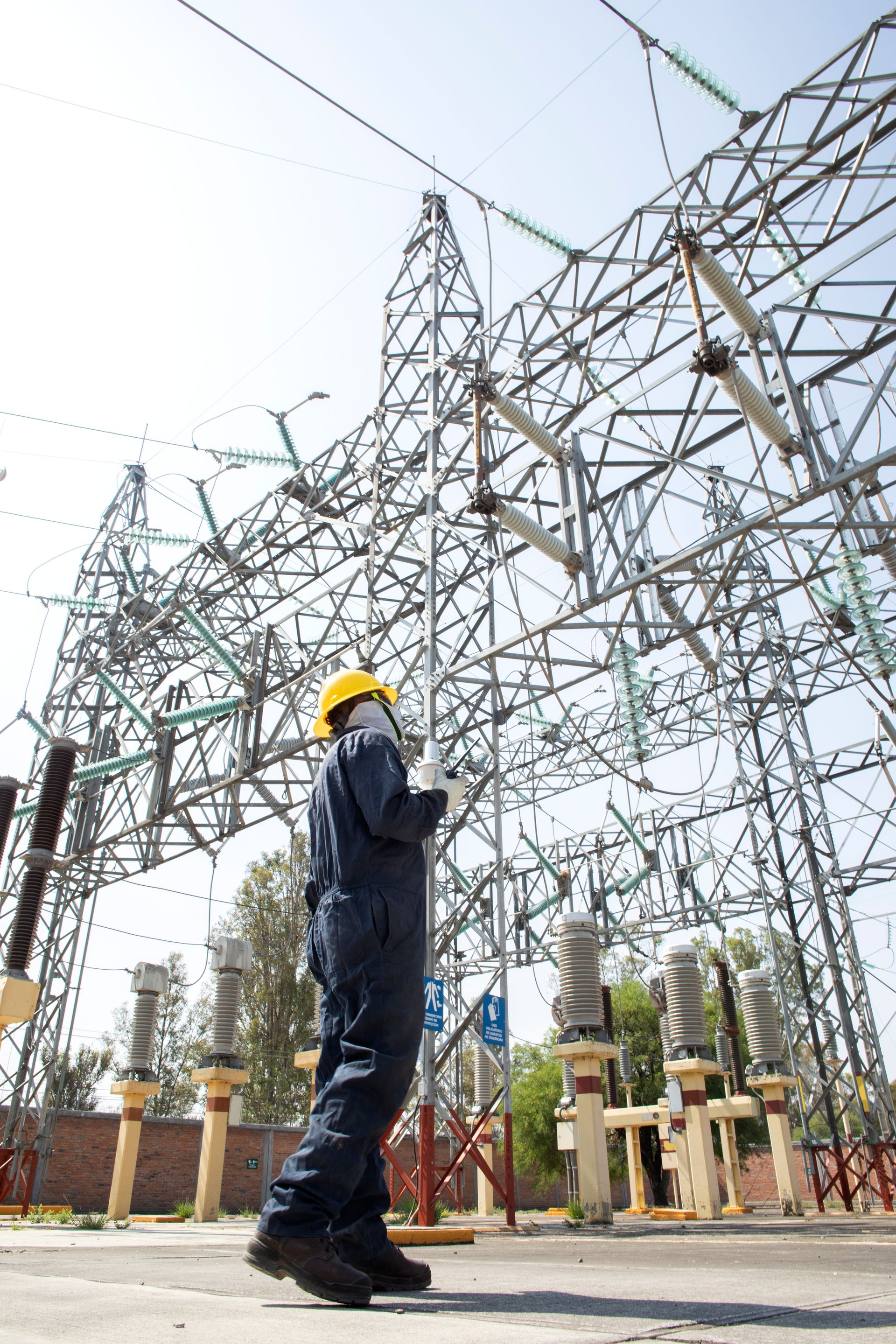 electrical workers in substation